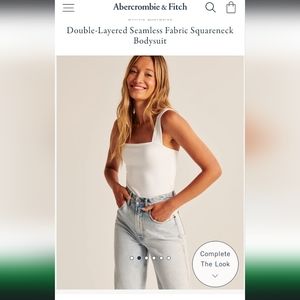Abercrombie & Fitch Double-Layered Seamless Fabric Squareneck Bodysuit